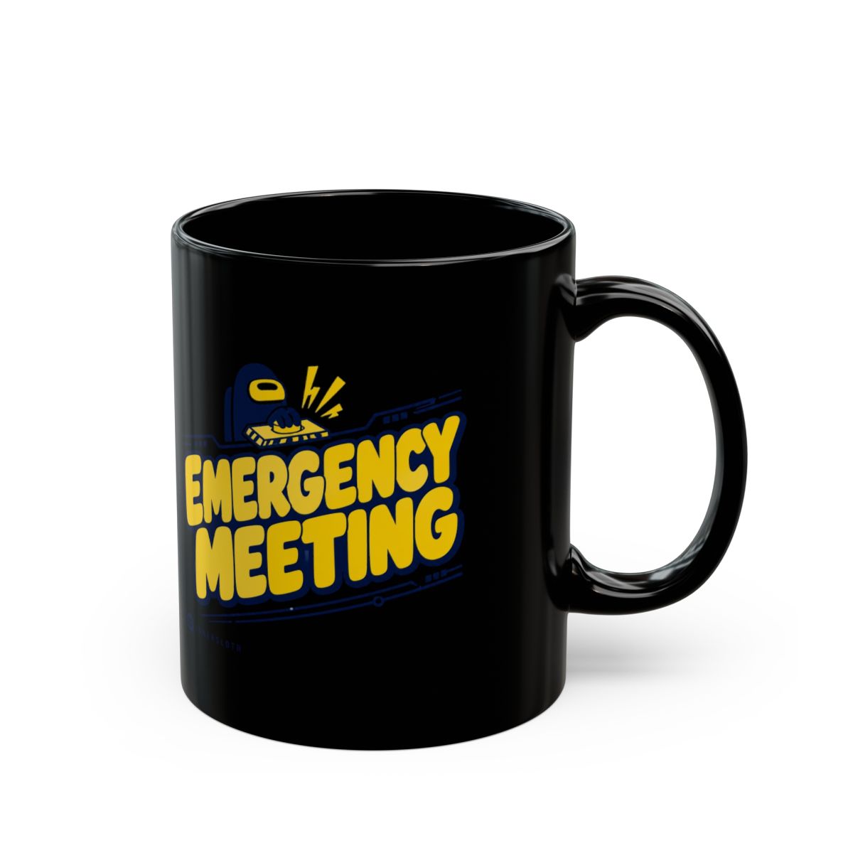 Among Us "Emergency Meeting" Black Mug