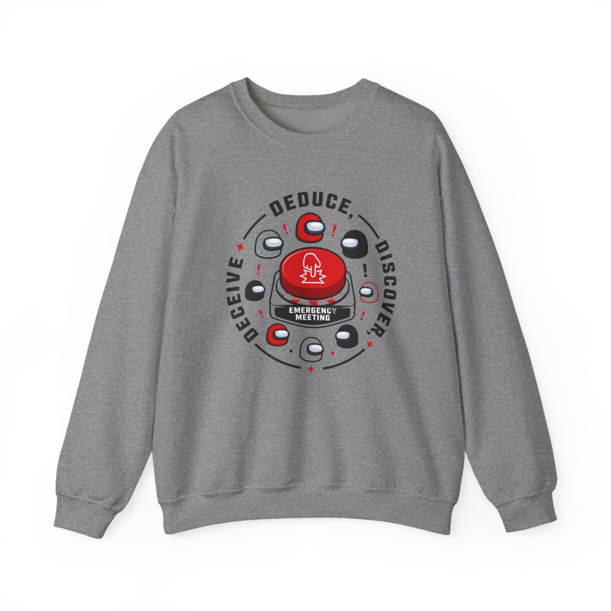 Among Us "DEDUCE, DISCOVER, DECEIVE" Crewneck