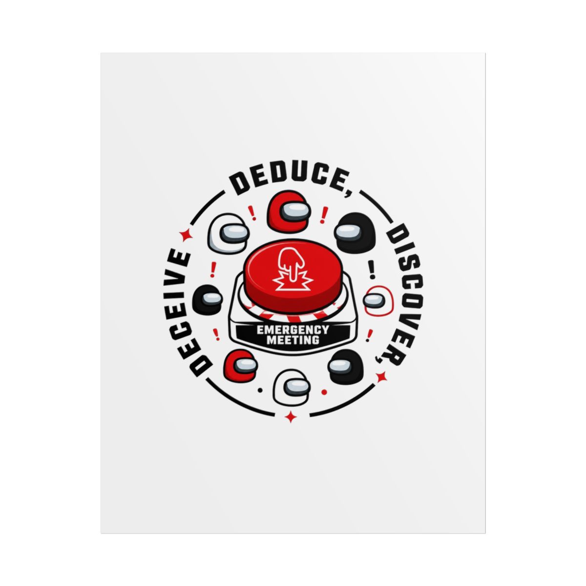 Among Us "DEDUCE, DISCOVER, DECEIVE" Poster - Official Posters & Wall Art merchandise