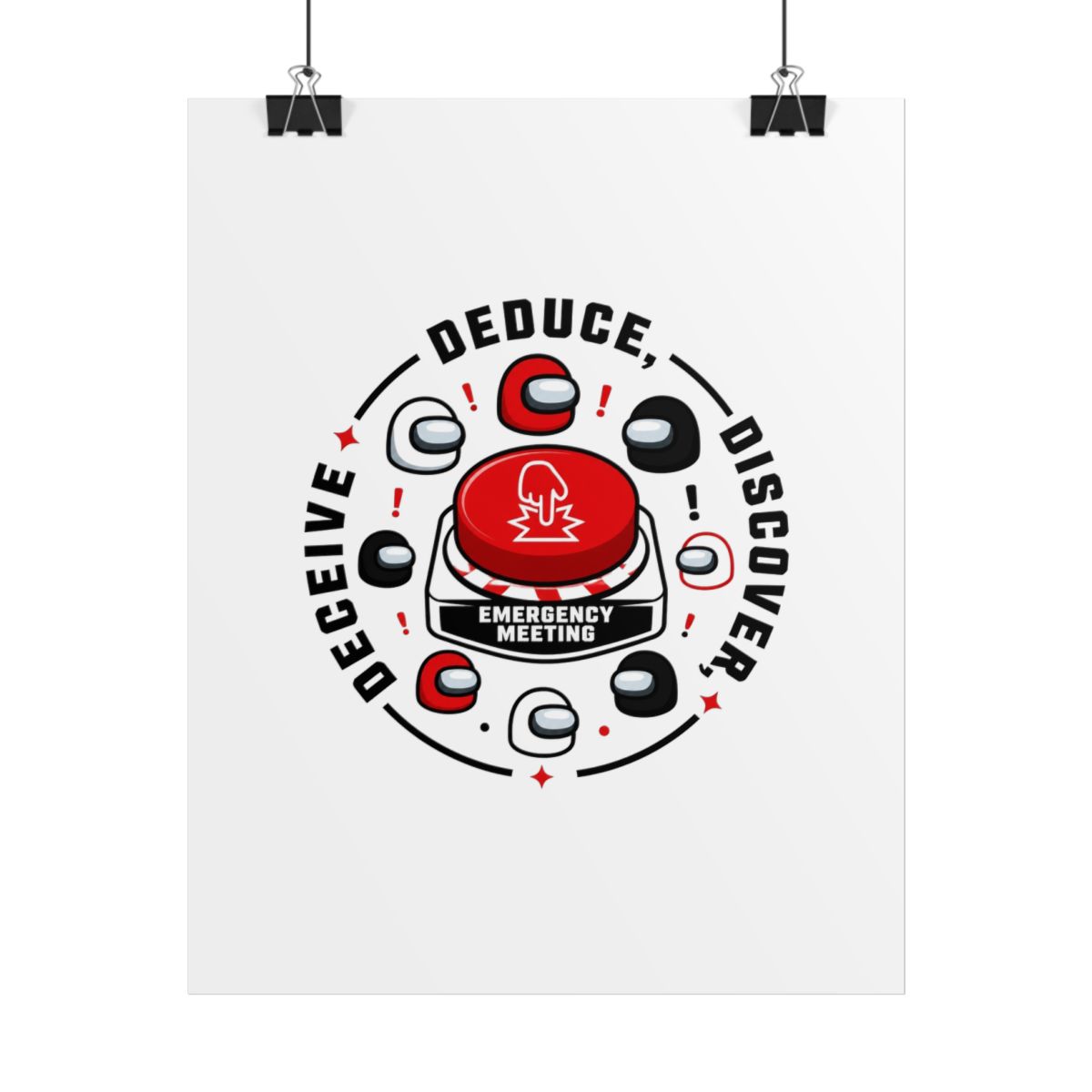 Among Us "DEDUCE, DISCOVER, DECEIVE" Poster