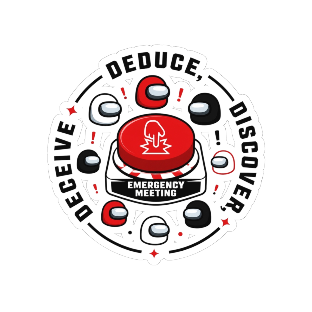 Among Us "DEDUCE, DISCOVER, DECEIVE" Sticker - Official Stickers merchandise