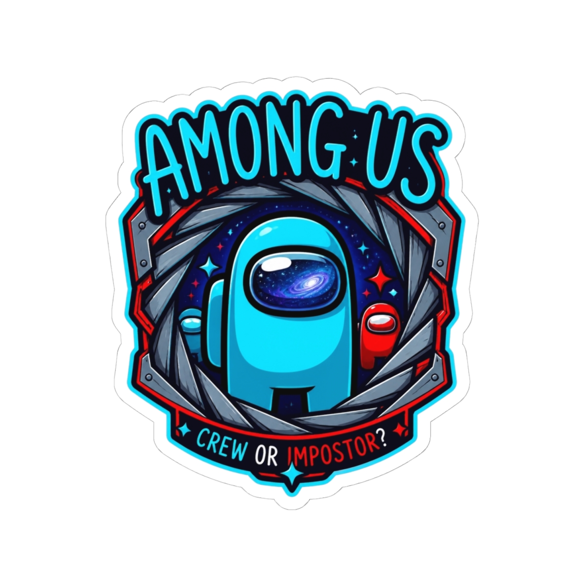 Among Us "AMONG US" Sticker - alternate angle 2, merchandise