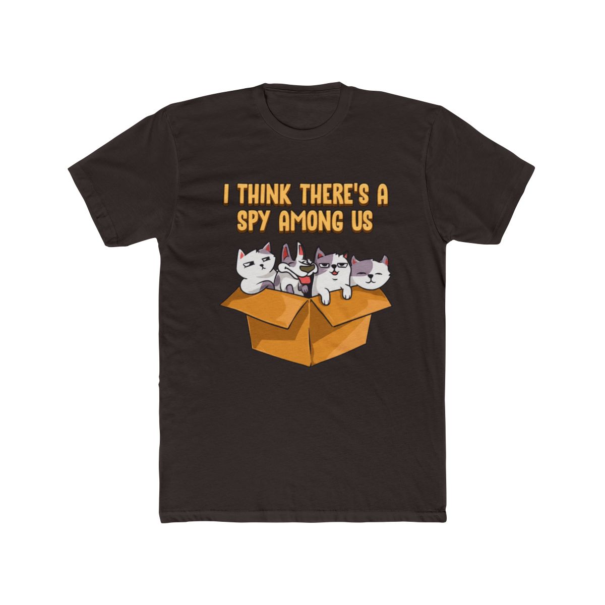 Cute & Funny I Think There's A Spy Among Us Cats T Shirt - alternate angle 3, merchandise