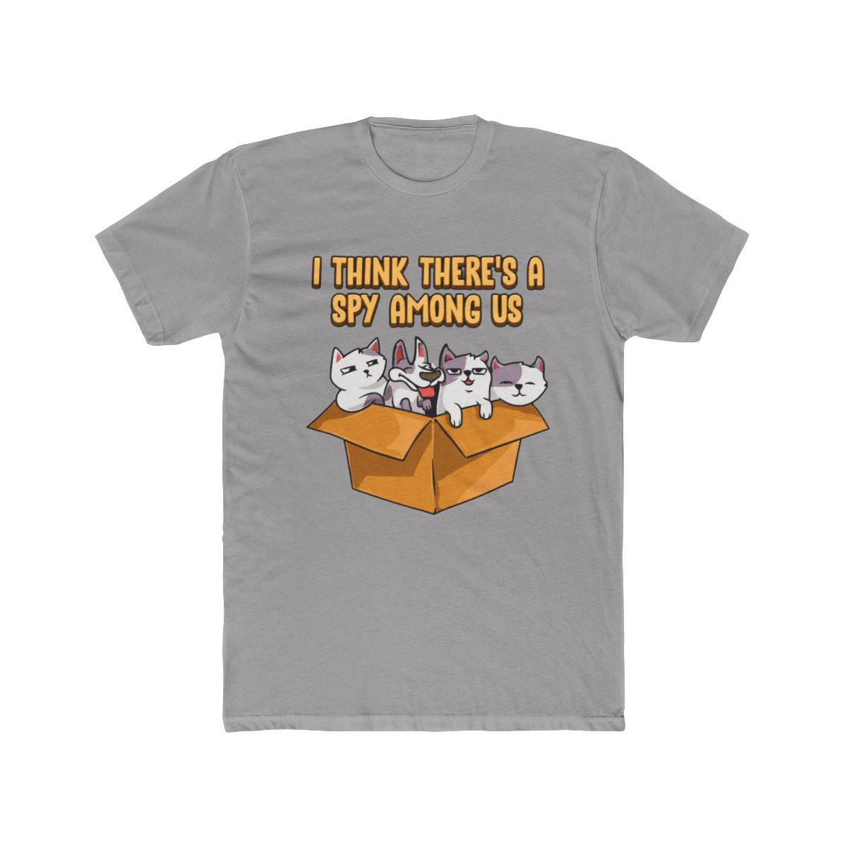 Cute & Funny I Think There's A Spy Among Us Cats T Shirt - alternate angle 5, merchandise