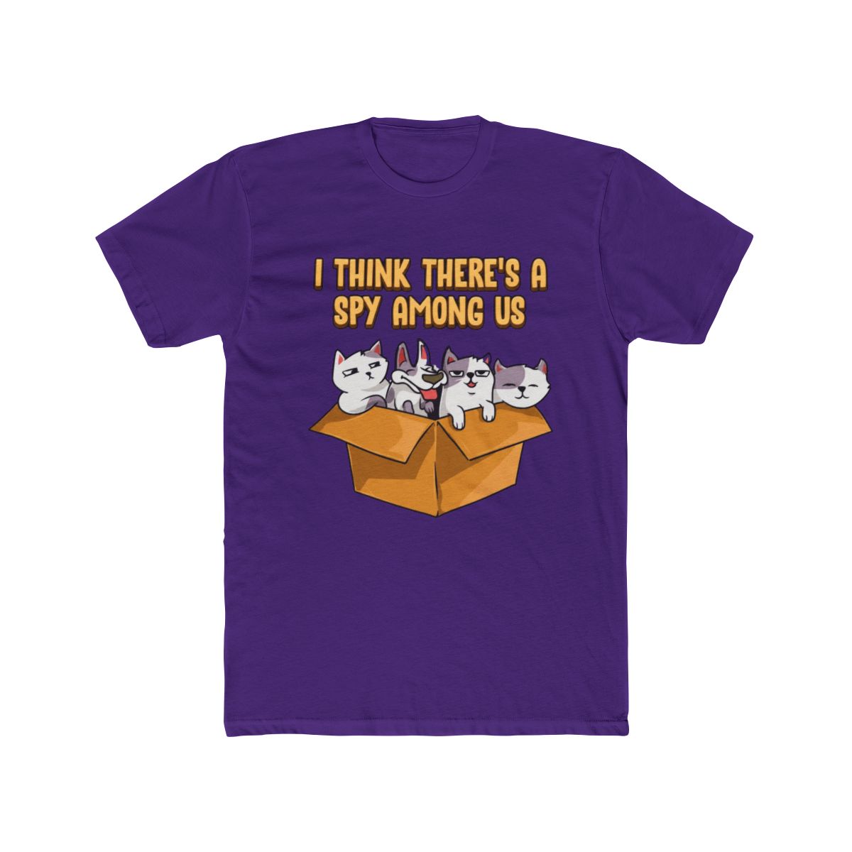 Cute & Funny I Think There's A Spy Among Us Cats T Shirt - alternate angle 2, merchandise