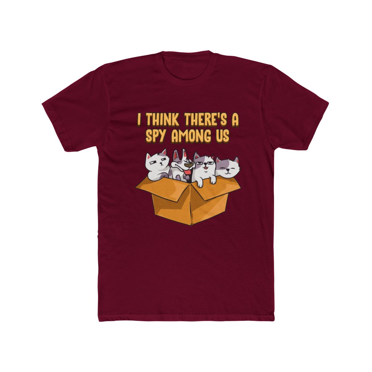 Cute & Funny I Think There's A Spy Among Us Cats T Shirt - alternate angle 3, merchandise