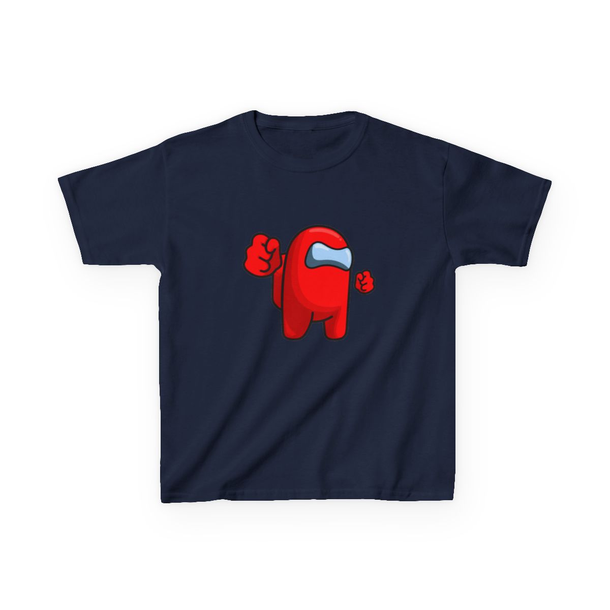 Red Among Us Crewmate – Funny Impostor Art for Among Us Fans and Gamers Kids T-Shirt - alternate angle 4, merchandise