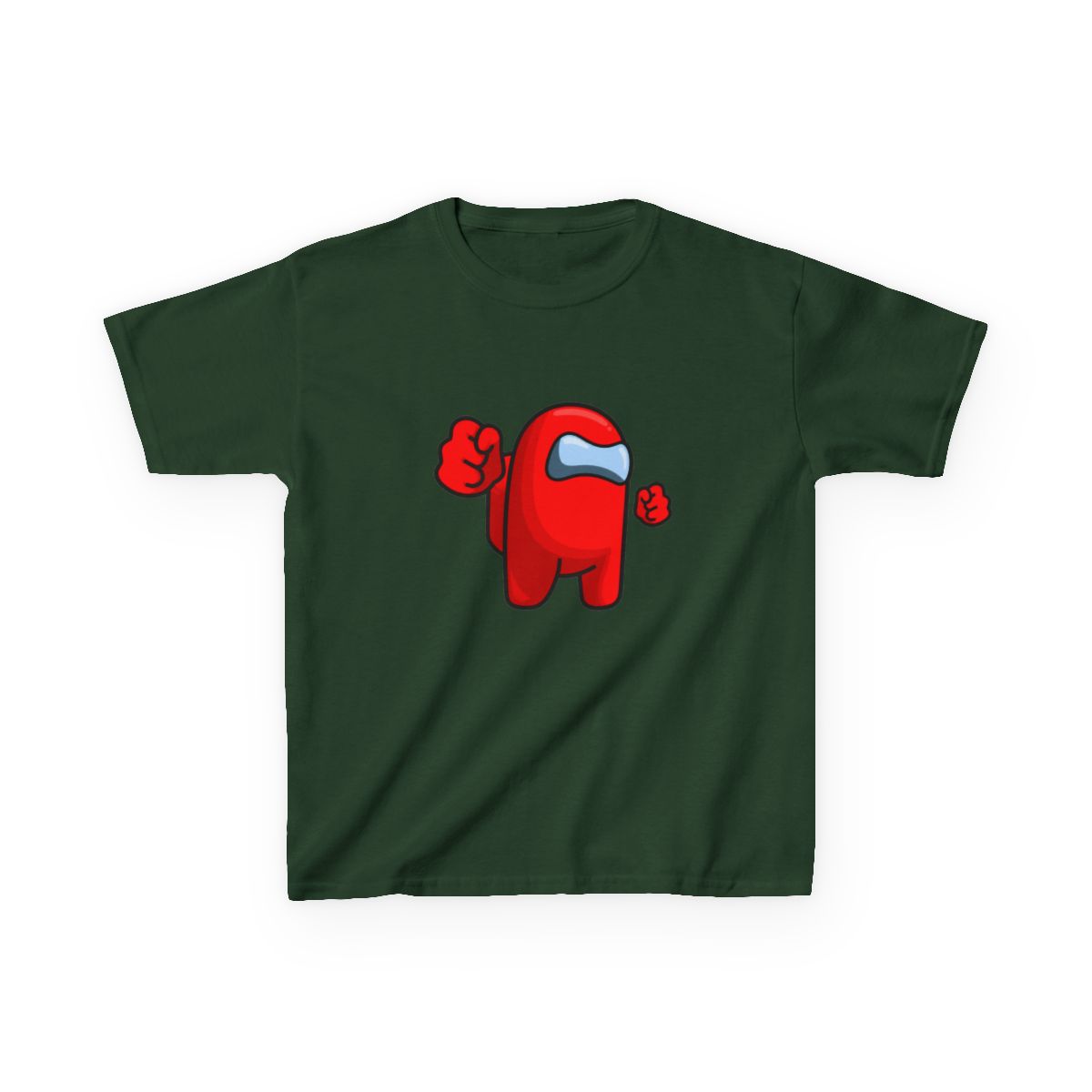 Red Among Us Crewmate – Funny Impostor Art for Among Us Fans and Gamers Kids T-Shirt - alternate angle 2, merchandise