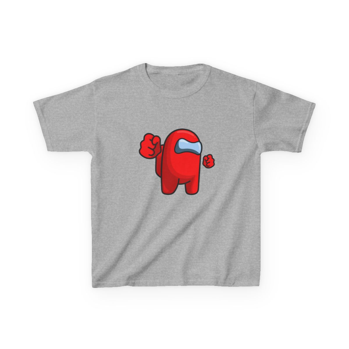 Red Among Us Crewmate – Funny Impostor Art for Among Us Fans and Gamers Kids T-Shirt - alternate angle 5, merchandise