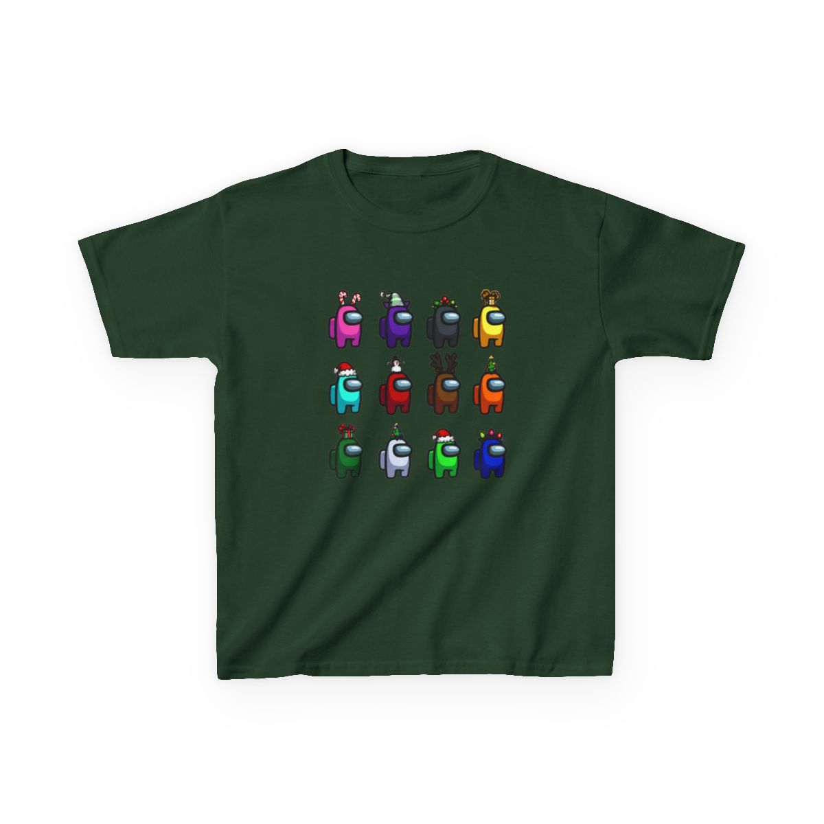 Among us Christmas many among us Kids T-Shirt - alternate angle 3, merchandise