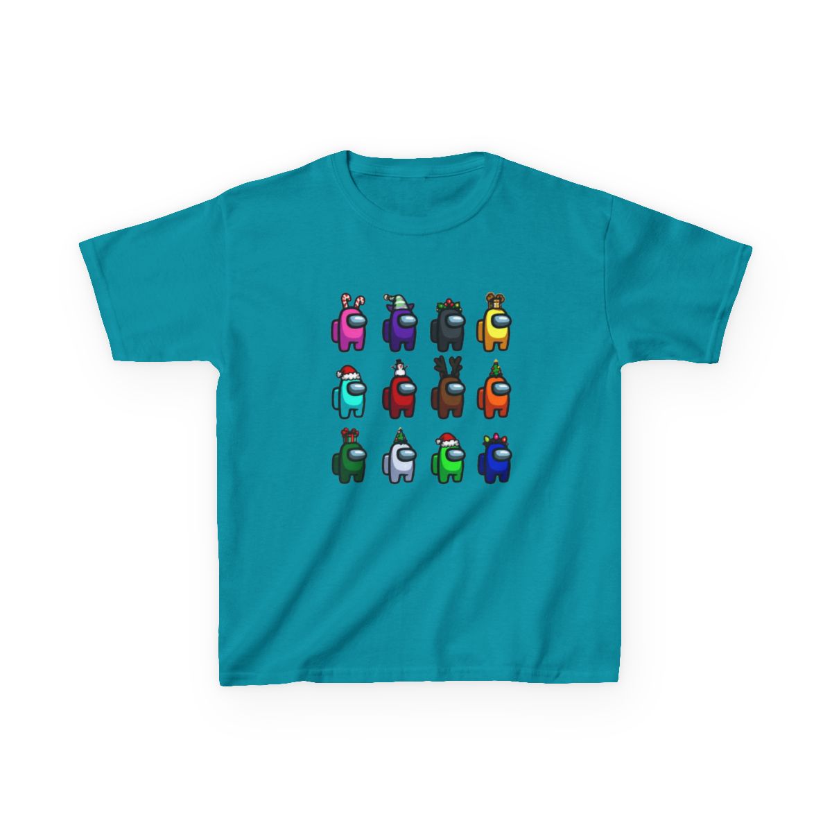 Among us Christmas many among us Kids T-Shirt - alternate angle 5, merchandise