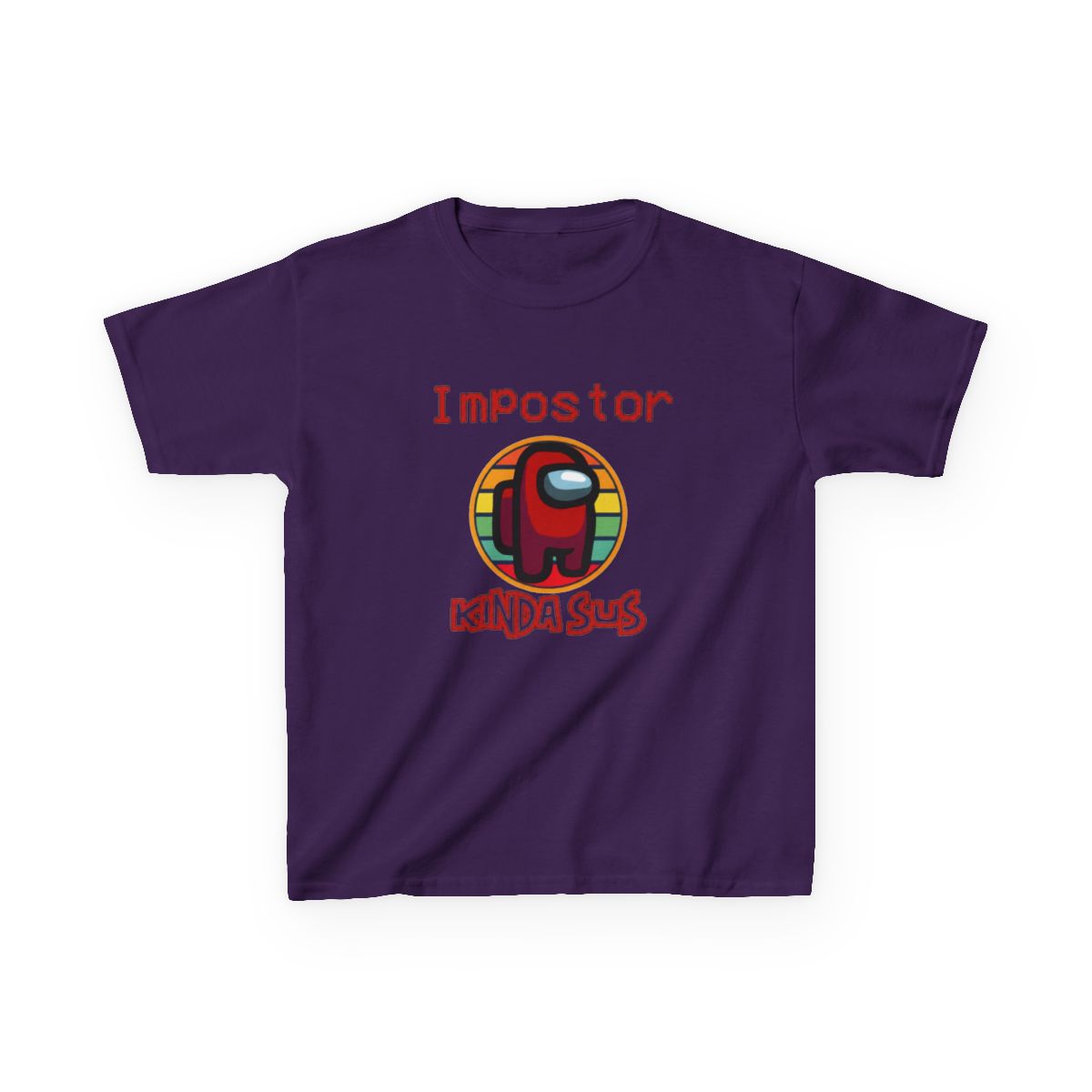 Impostor Among Us kinda sus Kids T-Shirt - alternate angle 5, merchandise