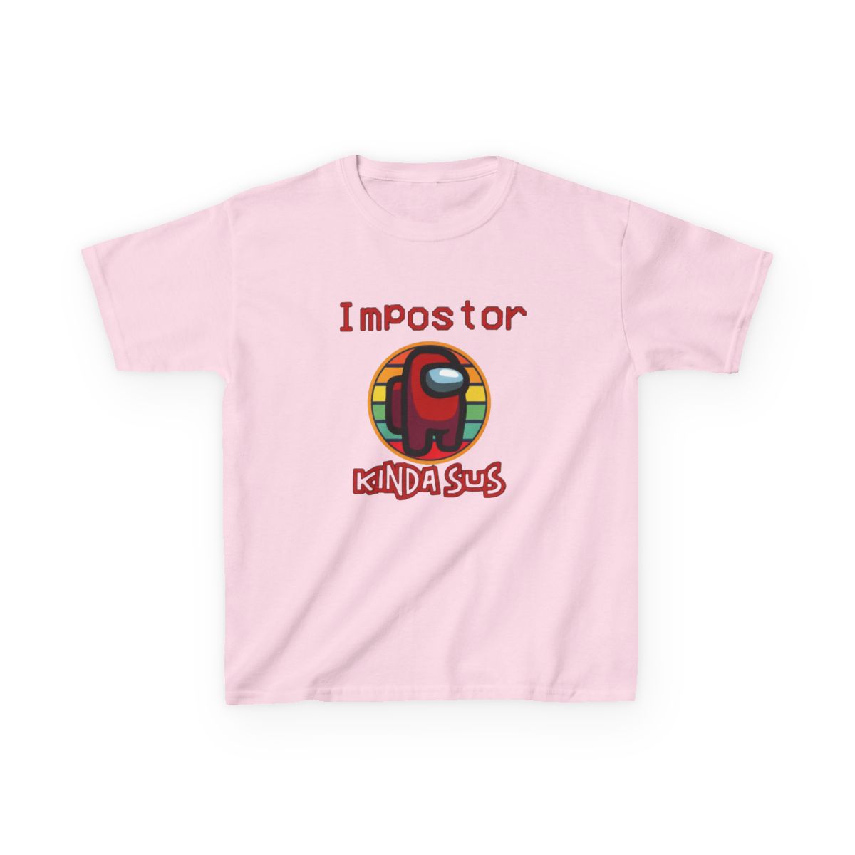 Impostor Among Us kinda sus Kids T-Shirt - alternate angle 4, merchandise