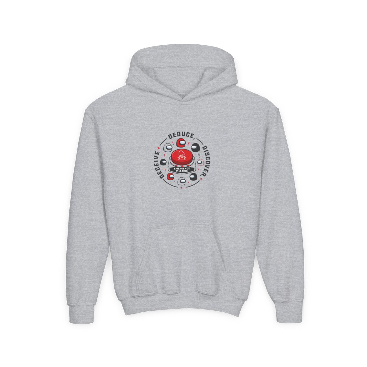 Among Us "DEDUCE, DISCOVER, DECEIVE" Kids Hoodie - alternate angle 2, merchandise