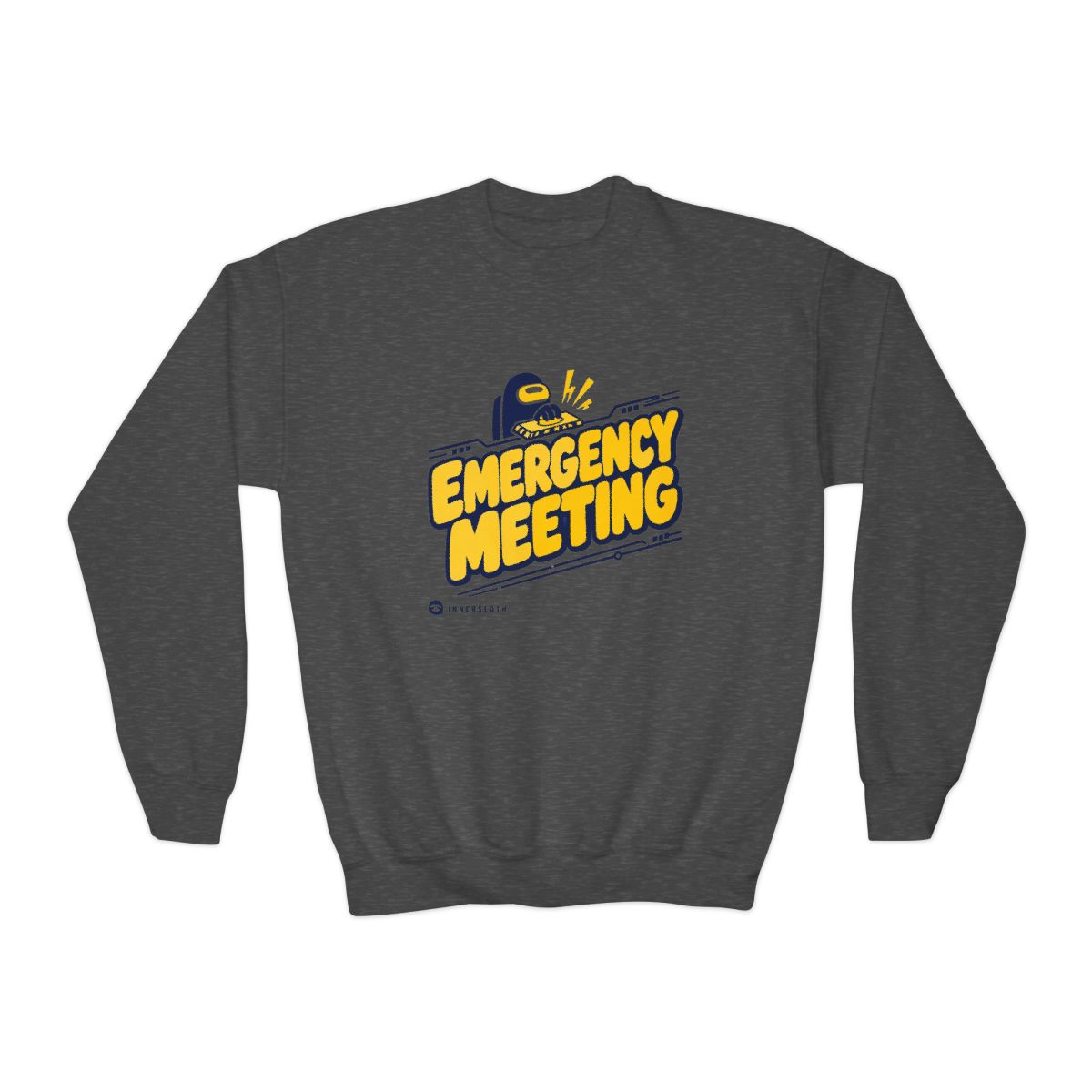 Among Us "Emergency Meeting" Kids Crewneck - alternate angle 2, merchandise