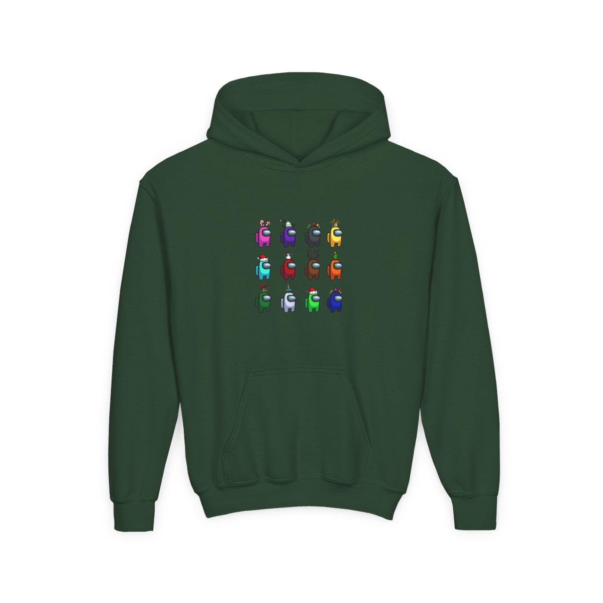 Among us Christmas many among us Kids Hoodie - alternate angle 2, merchandise