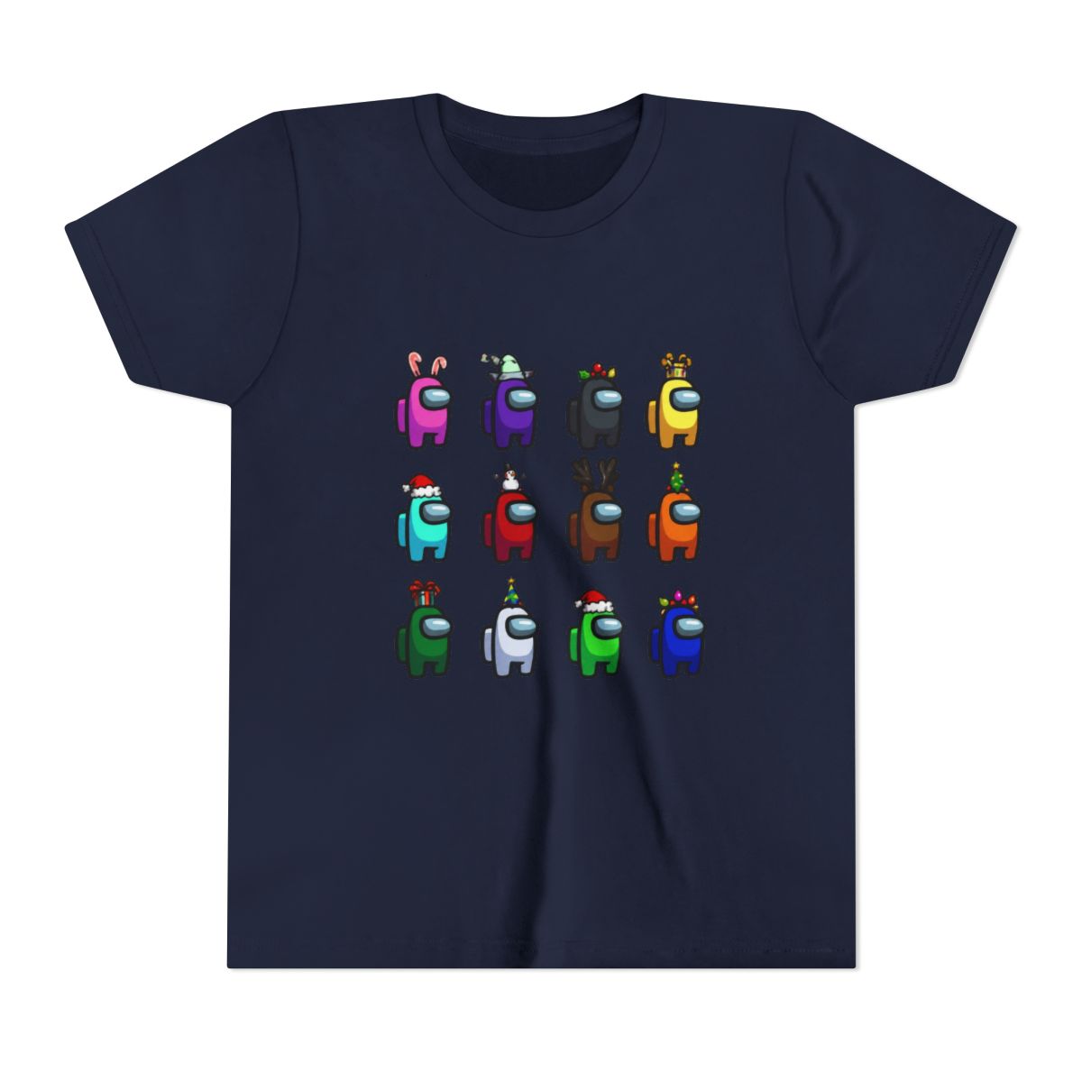 Among us Christmas many among us Kids T Shirt - alternate angle 3, merchandise