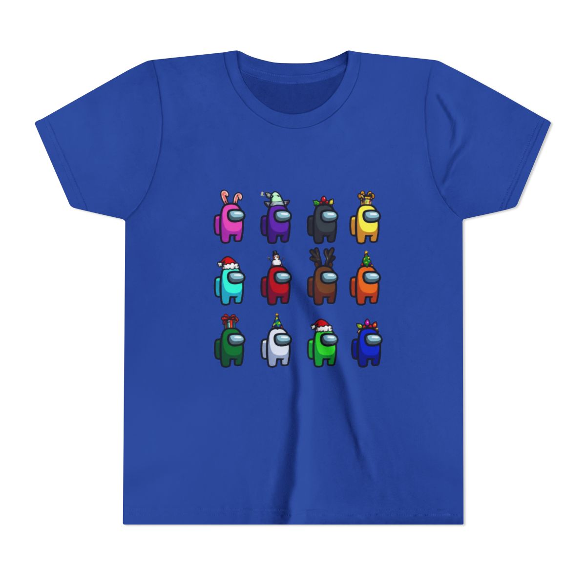 Among us Christmas many among us Kids T Shirt - alternate angle 5, merchandise
