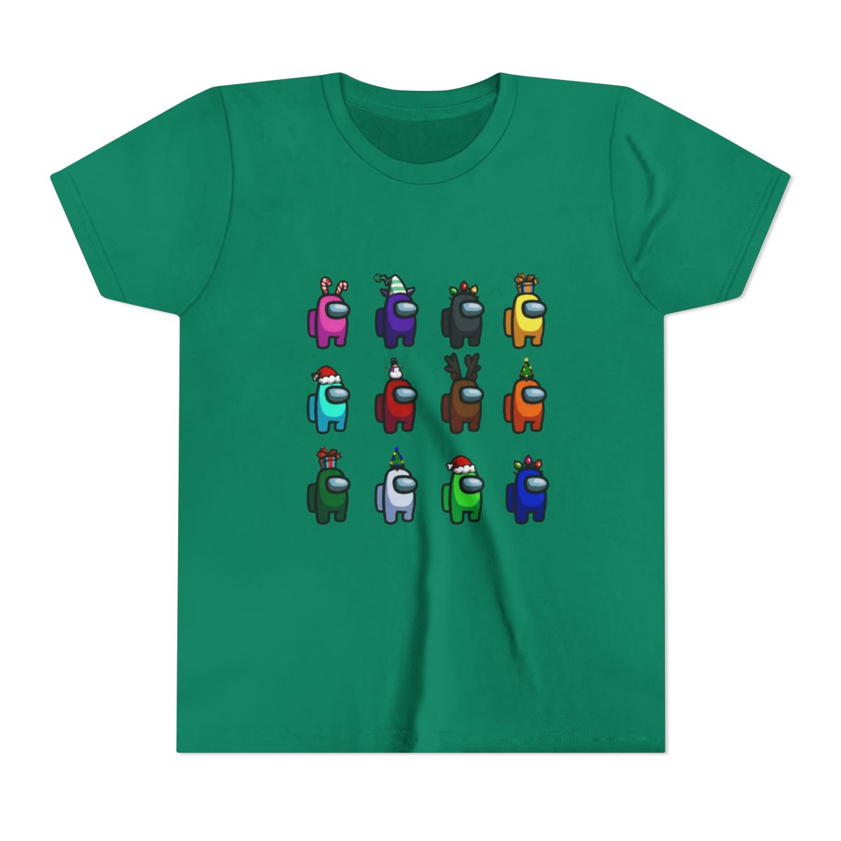 Among us Christmas many among us Kids T Shirt - alternate angle 5, merchandise