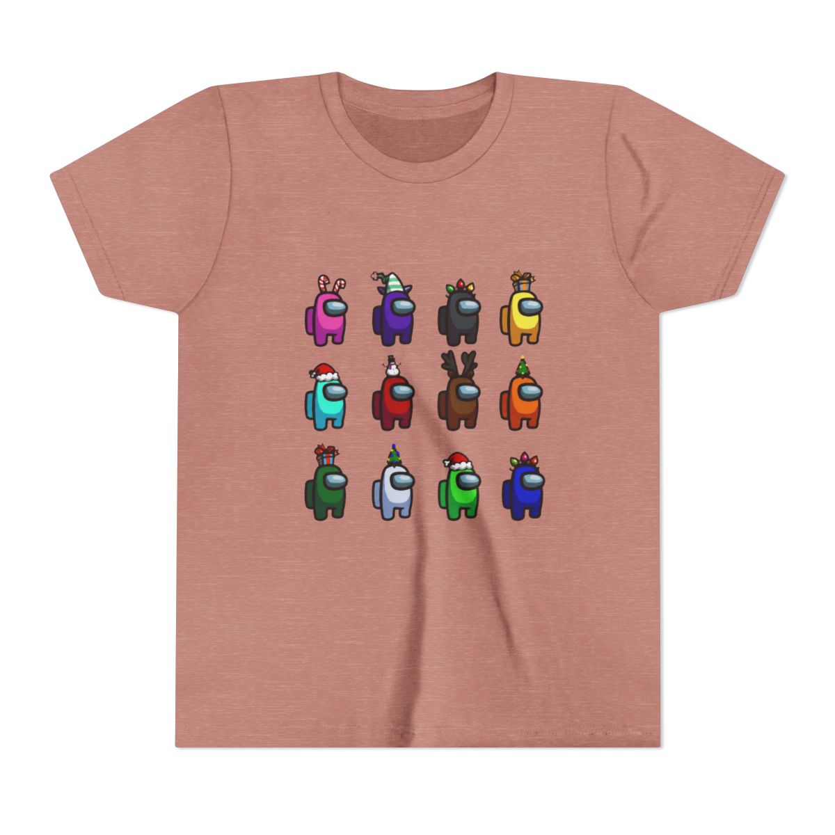 Among us Christmas many among us Kids T Shirt - alternate angle 2, merchandise