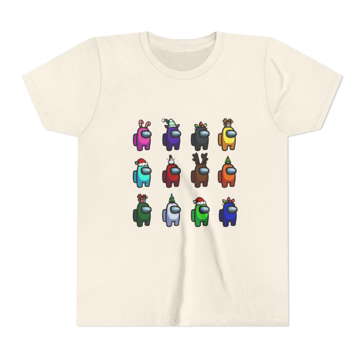 Among us Christmas many among us Kids T Shirt - alternate angle 3, merchandise