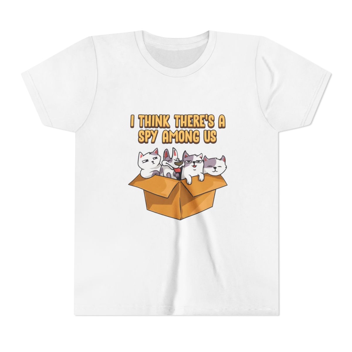 Cute & Funny I Think There's A Spy Among Us Cats Kids T Shirt